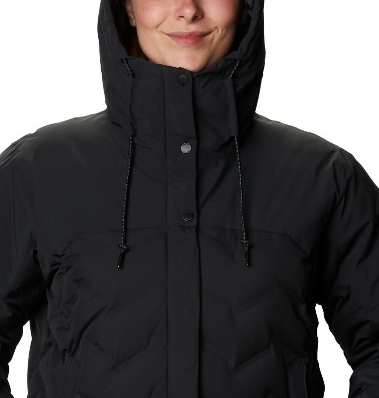 Women's Columbia Mountain Croo Long Down Jackets Black | Plus Size CA-D38CL